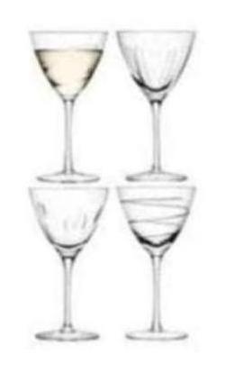 LSA Charleston Wine Goblets, Set of 4